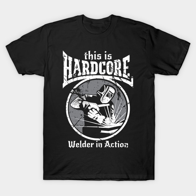 Welder In Action T-Shirt by EddieBalevo